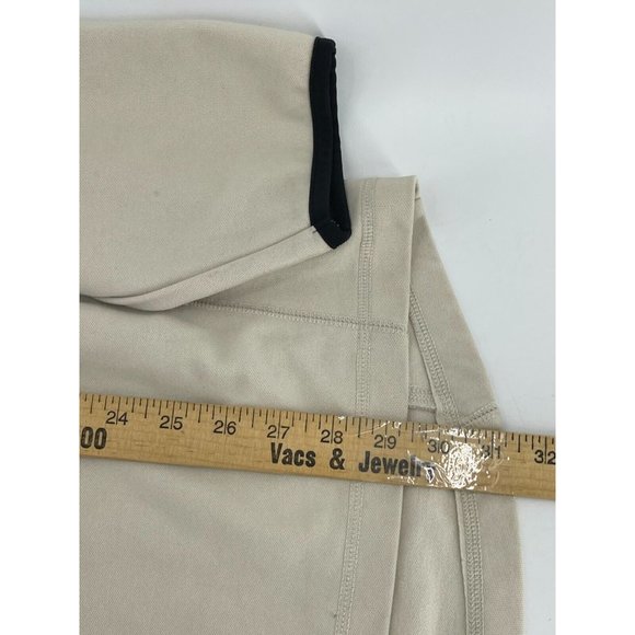 Izod PerformX Men's 1/4 Zip High Collar Knit Golf Sweatshirt Jacket Beige XXL - Picture 9 of 10